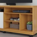 Ver imagem 4 de Rack Bancada 2 Portas com Rodízio Jurerê 1.5 - Naturale/Off White Matte