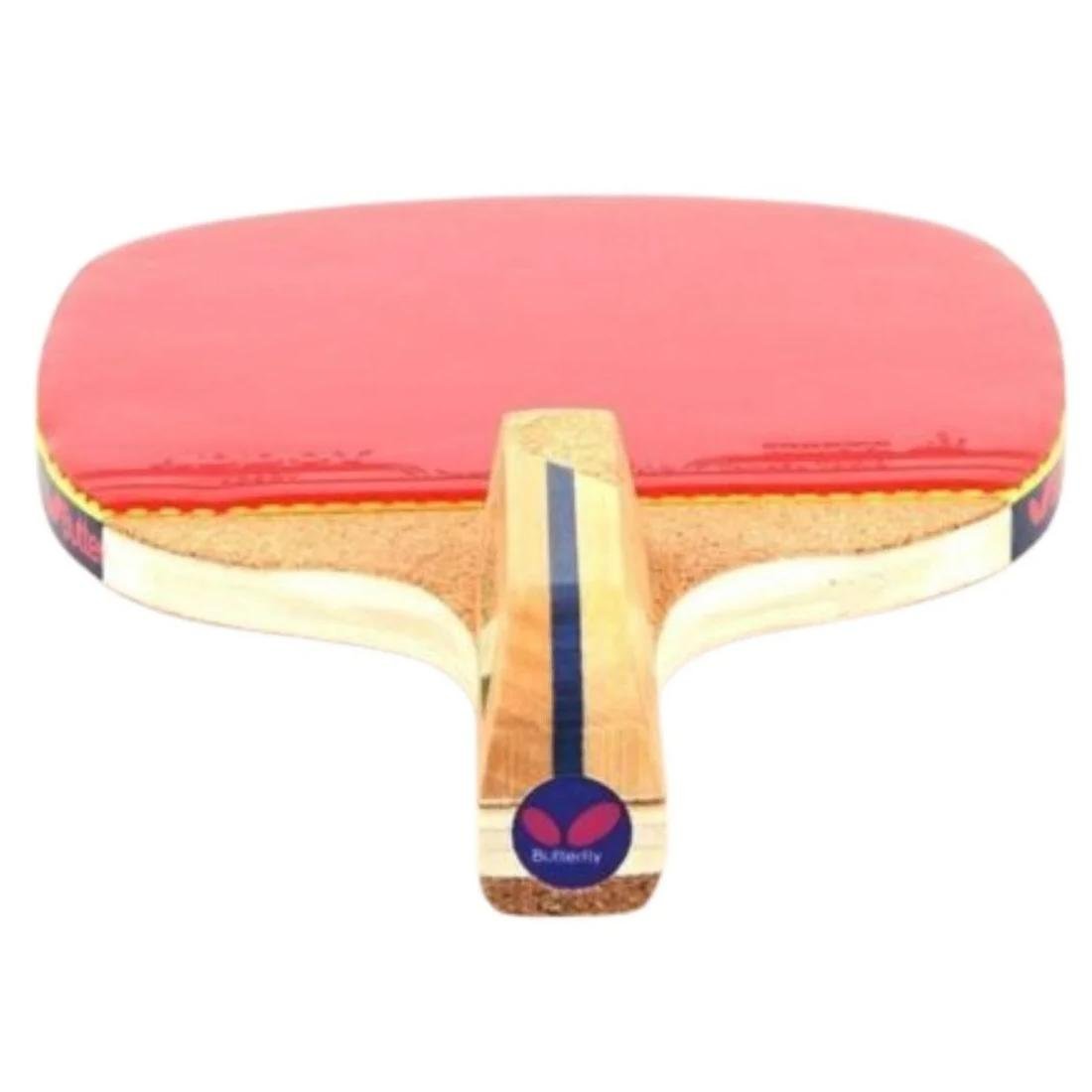 Raquete Tênis de Mesa Caneta Biriba II + 2 Bolas Butterfly Vermelho - 2