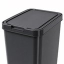 Ver imagem 4 de Lixeira Click Banheiro Cozinha 12 Litros Cesto de Lixo Cinza Multiuso Casa Escritorio Flat Compacta