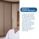 Ver mais imagens de Guarda Roupa de Canto Oblíquo Modulado 1 Porta Cedro e Duna Line Infinity Marrom
