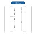 Ver imagem 4 de Guarda Roupa de Canto Oblíquo Modulado 1 Porta Cedro e Duna Line Infinity