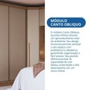 Ver mais imagens de Guarda Roupa de Canto Oblíquo Modulado 1 Porta Cedro e Duna Infinity Marrom