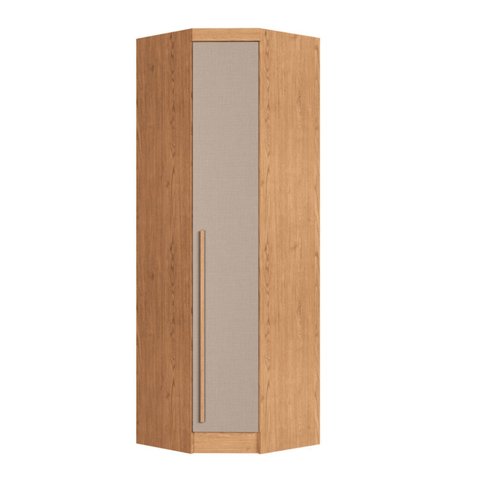 Guarda Roupa de Canto Oblíquo Modulado 1 Porta Cedro e Duna Line Infinity