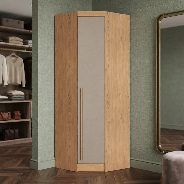 Guarda Roupa de Canto Oblíquo Modulado 1 Porta Cedro e Duna Infinity ...