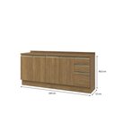 Ver imagem 3 de Balcões de Cozinha 100% Mdf 200cm Nogueira Celeste Kappesberg