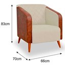Ver imagem 3 de Poltrona Cadeira Decorativa Sala Estar Silmara Luxo Compose - Montanaris Decor