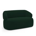 Ver imagem 1 de Sofá Orgânico 02 Lugares Living Glee 140cm Veludo Verde Escuro - Desk Design