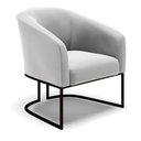 Ver imagem 4 de Namoradeira e 2 Poltronas Industrial Preto Stella Suede D03 - D’Rossi
