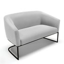 Ver imagem 3 de Namoradeira e 2 Poltronas Industrial Preto Stella Suede D03 - D’Rossi