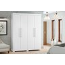 Guarda-Roupa 4 Portas Jaguar Branco Liso - 3