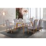 Conjunto Sala de Jantar Madeira Maciça 6 Lugares Mesa e Cadeiras Londres Móveis Mundial - 1