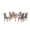 Ver imagem 2 de Conjunto Sala de Jantar Madeira Maciça 6 Lugares Mesa e Cadeiras Londres Móveis Mundial