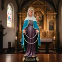 Ver imagem 3 de Imagem de Nossa Senhora Das Lágrimas de Borracha Inquebrável - 32 cm