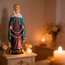 Ver imagem 2 de Imagem de Nossa Senhora Das Lágrimas de Borracha Inquebrável - 32 cm