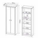 Ver imagem 4 de Kit 2 Peças Escrivaninha 3 Gavetas e Armário Multiuso para Escritório 2 Portas