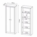 Ver imagem 4 de Conjunto 2 Peças Escrivaninha 3 Gavetas e Armário Multiuso para Escritório 2 Portas Amêndoa