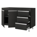 Ver mais imagens de Balcão Gabinete Cozinha Lux 120cm 100% Mdf com Tampo 02 Portas e 03 Gavetas Preto - Desk Design