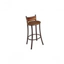 Ver imagem 4 de Conjunto Dinamarca 3 Banquetas 1 Mesa 60cm Bm Tubulares Conhaque/pathernon Caramelo