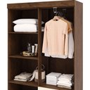 Ver mais imagens de Guarda Roupa Solteiro 103cm com Espelho Mayra Imbuia/champanhe V02 - Mpozenato