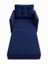 Ver imagem 3 de Poltrona Cama Solteiro 2 em 1 Conforto, Elegância Veludo:Azul