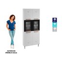 Ver imagem 6 de Paneleiro Duplo de Aço com Vidro Mirage New Telasul Preto/Branco com