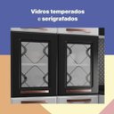 Ver imagem 7 de Paneleiro Duplo de Aço com Vidro Mirage New Telasul Preto/Branco com