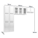 Ver imagem 3 de Cozinha Compacta Modulada 3 Peças em Aço Topázio Telasul Branco