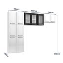 Ver imagem 3 de Cozinha de Aço Compacta Modulada 3 Peças Topázio Telasul Preto/Branco com