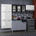 Ver imagem 1 de Cozinha de Aço Compacta Modulada 3 Peças Topázio Telasul Preto/Branco com