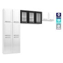 Ver mais imagens de Cozinha de Aço Compacta Modulada 3 Peças Topázio Telasul Preto/Branco com