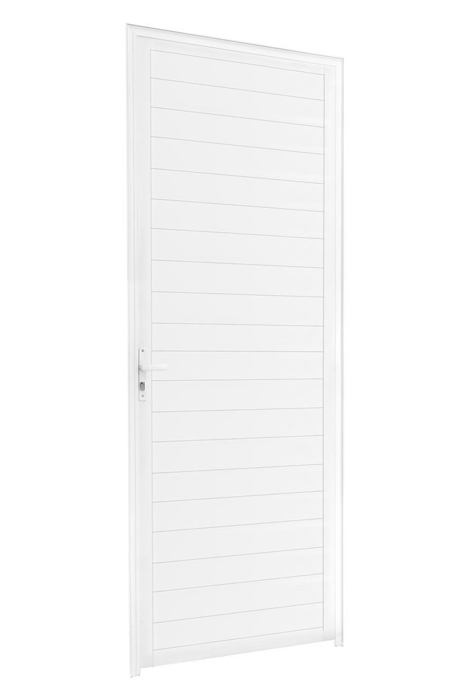 Porta Lambril 2,10 X 0,80 Direita Alumínio Branco - 2