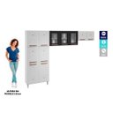 Ver imagem 5 de Cozinha Compacta Modulada de Aço 3 Peças Mirage New Preto/Branco com