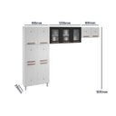 Ver imagem 4 de Cozinha Compacta Modulada de Aço 3 Peças Mirage New Preto/Branco com