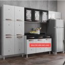 Ver imagem 7 de Cozinha Compacta Modulada de Aço 3 Peças Mirage New Preto/Branco com