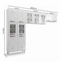 Ver imagem 4 de Cozinha Compacta Modulada de Aço 3 Peças 280cm Mirage New Branco