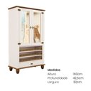 Ver imagem 3 de Cristaleira Adega Alta 2 Portas 1 Gavetas Tampo Base e Pés em Madeira Maciça Joy