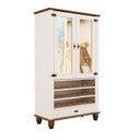 Ver imagem 2 de Cristaleira Adega Alta 2 Portas 1 Gavetas Tampo Base e Pés em Madeira Maciça Joy