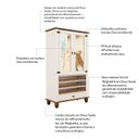 Ver imagem 5 de Cristaleira Adega Alta 2 Portas 1 Gavetas Tampo Base e Pés em Madeira Maciça Joy