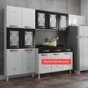 Ver mais imagens de Cozinha Compacta Modulada de Aço 3 Peças 280cm Mirage New Branco/Preto