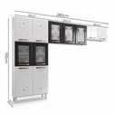 Ver imagem 4 de Cozinha Compacta Modulada de Aço 3 Peças 280cm Mirage New Branco/Preto