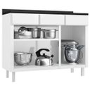 Ver imagem 2 de Balcão de Cozinha em Aço Triplo com Tampo Topázio