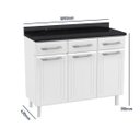 Ver imagem 4 de Balcão de Cozinha em Aço Triplo com Tampo Topázio Branco