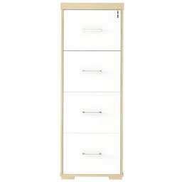 Armário Arquivo Pasta Suspensa 4 Gavetas Corp A06 Carvalho/branco - Mpozenato - 6