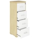 Ver imagem 7 de Armário Arquivo Pasta Suspensa 4 Gavetas Corp A06 Carvalho/branco - Mpozenato