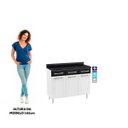 Ver imagem 5 de Balcão de Cozinha em Aço Triplo com Tampo Topázio Preto/Branco