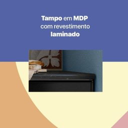Balcão de Cozinha em Aço Triplo com Tampo Topázio  - 6