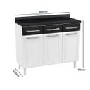 Ver imagem 4 de Balcão de Cozinha em Aço Triplo com Tampo Topázio 