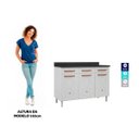 Ver imagem 6 de Balcão de Cozinha em Aço Triplo com Tampo 3 Portas 3 Gavetas Mirage New