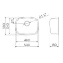 Ver imagem 2 de Cuba Docol Invicta 46x34 016963CH Inox Alto Brilho