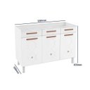 Ver imagem 5 de Balcão de Cozinha em Aço Triplo para Pia Mirage New Branco